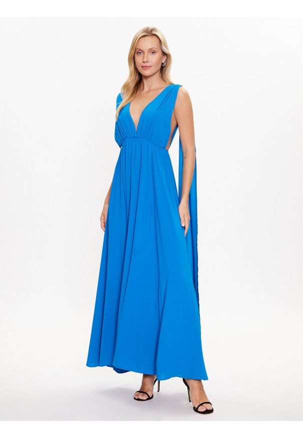 Kontatto Sukienka koktajlowa YM509 Niebieski Regular Fit. Kolor: niebieski. Materiał: syntetyk. Styl: wizytowy