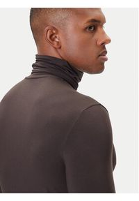 Emporio Armani Underwear Golf EM000388 AF14988 U6031 Brązowy Slim Fit. Typ kołnierza: golf. Kolor: brązowy #4