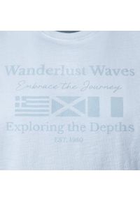 Męska Koszulka (T-Shirt) - Pako Jeans - Błękitna z Nadrukiem. Okazja: na co dzień. Kolor: niebieski. Materiał: bawełna. Wzór: nadruk. Styl: casual #2