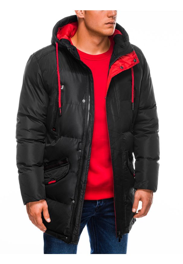 Czarna kurtka Ombre Clothing na zimę