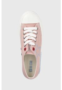 Big-Star - Big Star tenisówki damskie kolor różowy. Nosek buta: okrągły. Zapięcie: sznurówki. Kolor: różowy. Materiał: guma. Szerokość cholewki: normalna #2