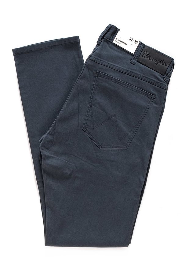 Wrangler - WRANGLER SPODNIE MĘSKIE LARSTON NAVY W18SR3114 112127603. Materiał: jeans
