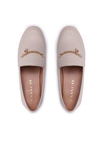 Coach Loafersy Hanna Loafer CB989 Beżowy. Kolor: beżowy. Materiał: skóra
