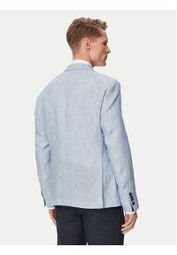 JOOP! Marynarka Hoverest 30102592 Niebieski jasny Slim Fit. Kolor: niebieski. Materiał: len #7