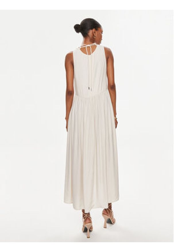 Pinko Sukienka codzienna Nemesi Abito 103562 A1WU Écru Regular Fit. Okazja: na co dzień. Materiał: wiskoza. Typ sukienki: proste. Styl: casual