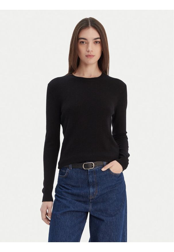 United Colors of Benetton - United Colors Of Benetton Sweter 1002D1K01 Czarny Regular Fit. Kolor: czarny. Materiał: wełna