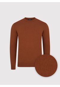 Pako Lorente - PAKO LORENTE – Rudy sweter męski. Okazja: na co dzień. Kolor: niebieski, brązowy. Materiał: nylon, wiskoza. Sezon: jesień. Styl: casual #9