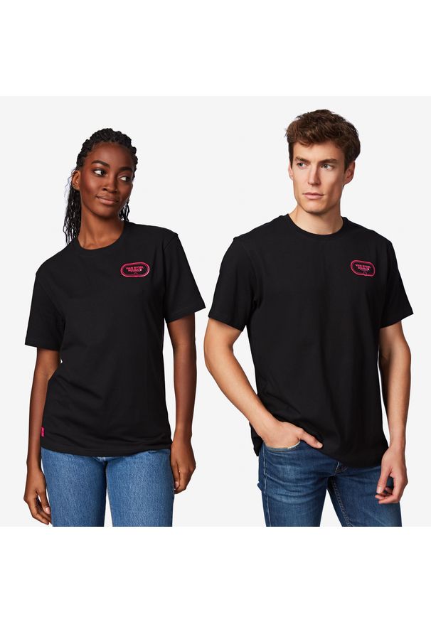 VAN RYSEL - Koszulka lifestyle Van Rysel Roubaix. Kolor: czarny. Materiał: tkanina, elastan, materiał, prążkowany, bawełna. Sport: kolarstwo