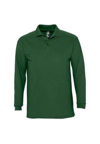 SOL'S - Koszulka Polo Z Długim Rękawem Dla Dorosłych Unisex Winter II. Okazja: na co dzień. Typ kołnierza: polo. Kolor: zielony. Długość rękawa: długi rękaw. Długość: długie. Styl: casual