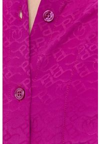 Pinko sukienka z domieszką jedwabiu kolor fioletowy mini. Okazja: na co dzień. Kolor: fioletowy. Materiał: jedwab. Długość rękawa: długi rękaw. Typ sukienki: proste. Styl: casual. Długość: mini #4