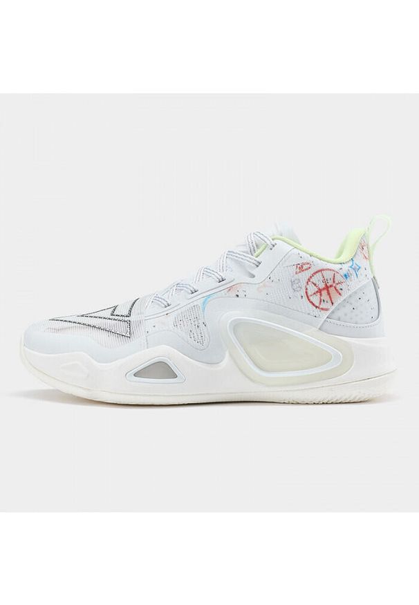 PEAK - Buty do koszykówki Peak Big Triangle 2 Graffiti. Kolor: biały, wielokolorowy, zielony. Sport: koszykówka