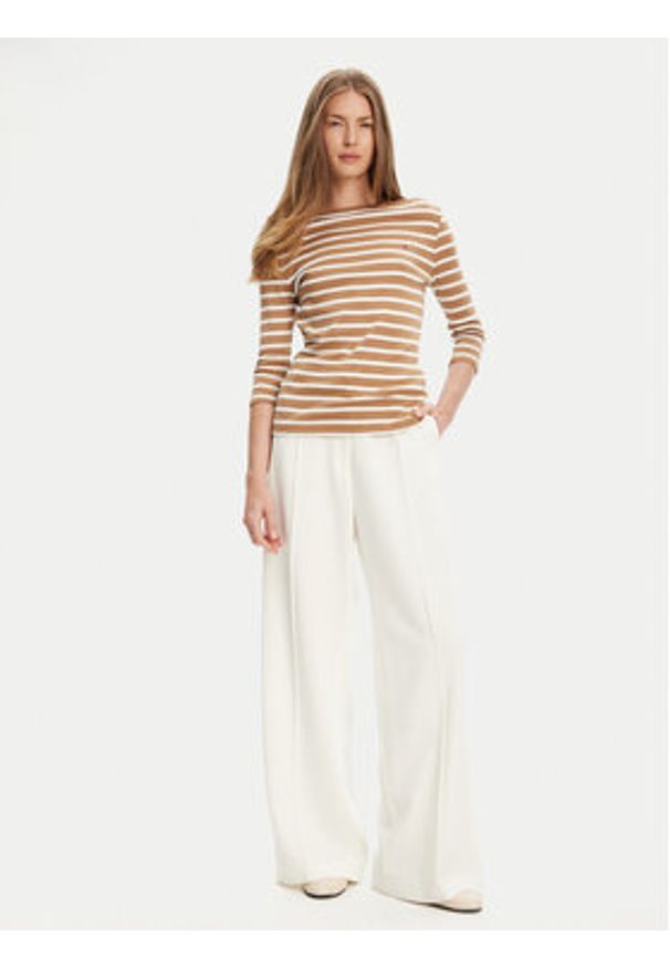 TOMMY HILFIGER - Tommy Hilfiger Bluzka New Cody WW0WW40589 Brązowy Slim Fit. Kolor: brązowy