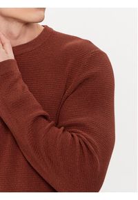 Selected Homme Sweter 16079776 Bordowy Regular Fit. Kolor: czerwony. Materiał: bawełna #3