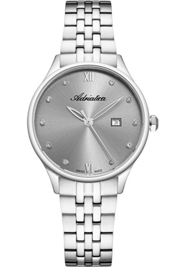 Zegarek Adriatica Zegarek damski Adriatica A3547.5187Q CYRKONIE srebrny. Kolor: srebrny