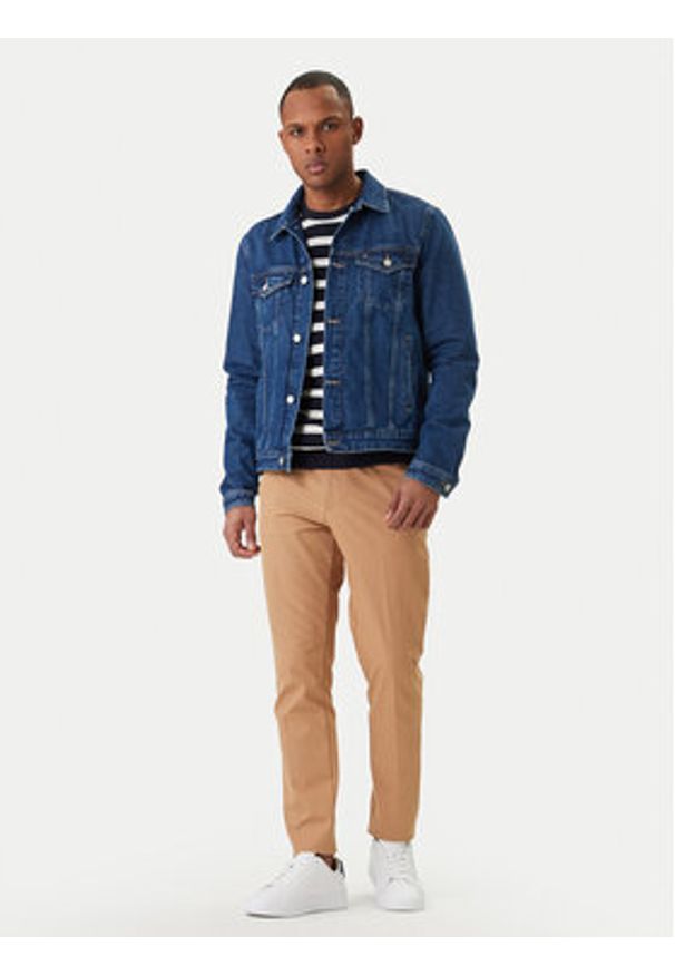 TOMMY HILFIGER - Tommy Hilfiger Kurtka jeansowa MW0MW42629 Niebieski Regular Fit. Kolor: niebieski. Materiał: bawełna