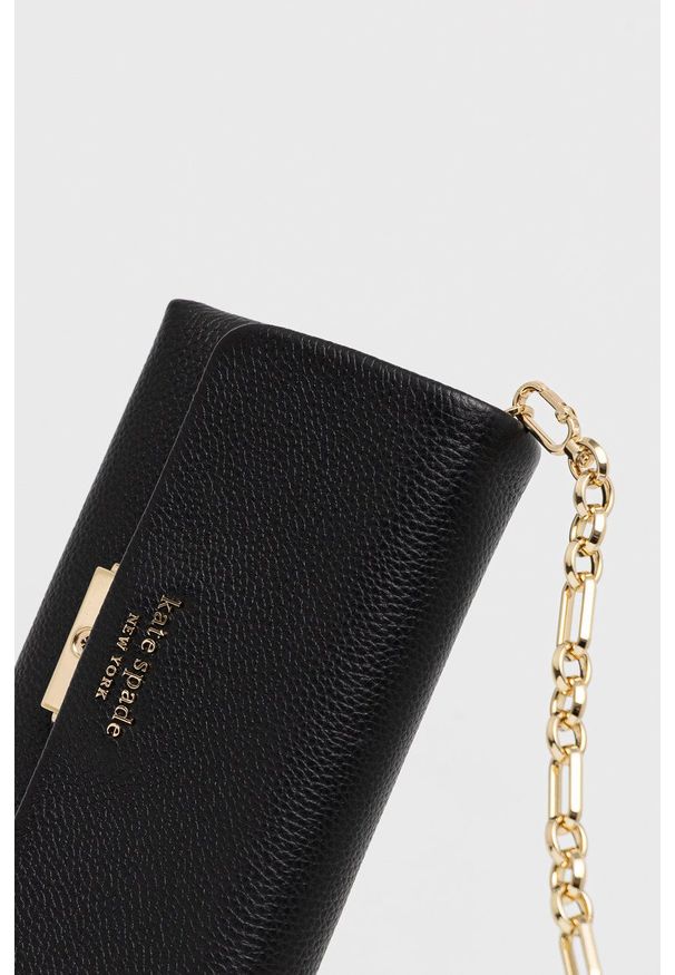 Kate Spade Torebka skórzana kolor czarny. Kolor: czarny. Materiał: skórzane. Rodzaj torebki: na ramię