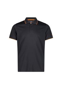 Koszulka męska turystyczna CMP 39T5807. Okazja: na co dzień. Typ kołnierza: polo. Kolor: czarny. Styl: casual, sportowy