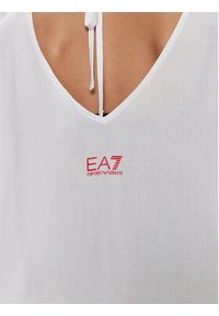 EA7 Emporio Armani Sukienka letnia 3DTA65 TNFBZ 1100 Biały Relaxed Fit. Kolor: biały. Materiał: wiskoza. Sezon: lato #3
