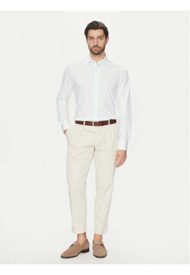 Michael Kors Koszula MD0MD91498 Biały Slim Fit. Kolor: biały. Materiał: bawełna