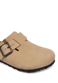 Birkenstock Klapki Boston Wire Buckle 1031584 Beżowy. Kolor: beżowy. Materiał: skóra, nubuk #5