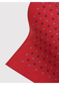 Pako Lorente - PAKO LORENTE – Czerwona poszetka w mikrowzór. Kolor: czerwony. Materiał: bawełna #2