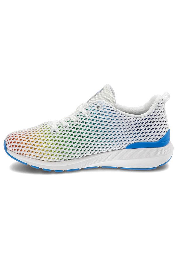 Kolorowe Sneakersy Rieker Wygodne Buty Damskie. Kolor: biały. Materiał: materiał. Szerokość cholewki: normalna. Wzór: kolorowy