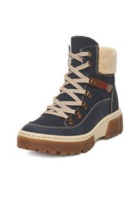 Rieker Trzewiki CEO-X8638-14 Granatowy. Kolor: niebieski. Materiał: materiał #4