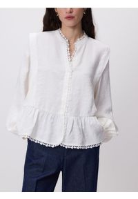 Reserved - Bluzka z modalem - złamana biel. Materiał: tkanina #1
