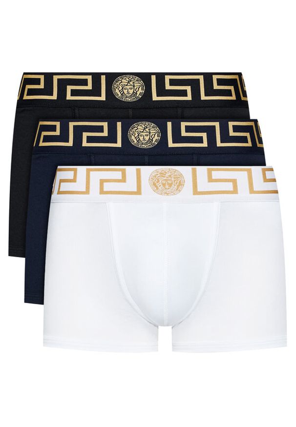 VERSACE - Versace Komplet 3 par bokserek Greca AU10326 Kolorowy. Materiał: bawełna. Wzór: kolorowy