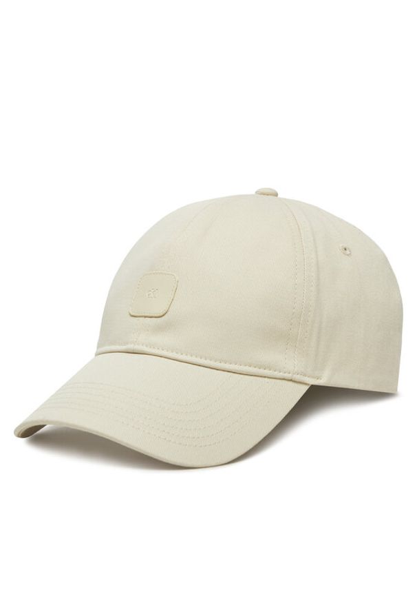 Calvin Klein Jeans Czapka z daszkiem Mono Leather Patch Twill Cap LV04K5052G Biały. Kolor: biały. Materiał: bawełna
