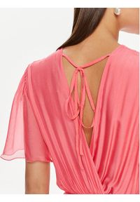 Haveone Sukienka letnia AFF-L013 Różowy Regular Fit. Kolor: różowy. Materiał: jedwab, wiskoza. Sezon: lato