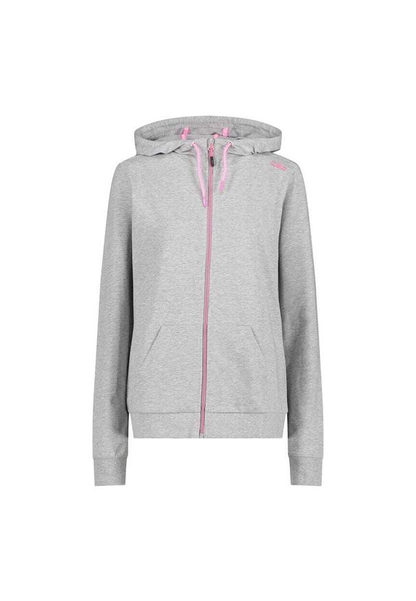 Bluza damska z kapturem CMP. Typ kołnierza: kaptur. Kolor: szary. Styl: sportowy. Sport: turystyka piesza