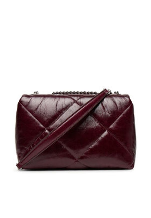 Tory Burch Torebka Kira Diamond 169326 Bordowy. Kolor: czerwony. Materiał: skórzane