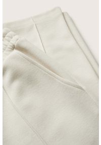 mango - Mango spodnie Maxime2 damskie kolor beżowy. Stan: podwyższony. Kolor: beżowy. Materiał: włókno #5
