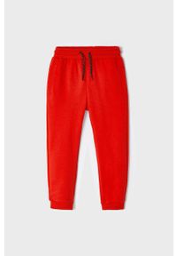 Mayoral Spodnie dziecięce kolor czerwony gładkie. Kolor: czerwony. Wzór: gładki