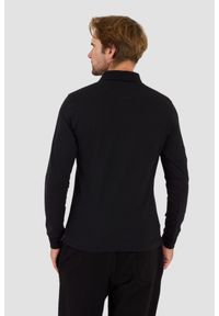 La Martina - LA MARTINA Czarny męski longsleeve polo Piquet Stretch, Rozmiar XL. Typ kołnierza: polo. Kolor: czarny. Długość rękawa: długi rękaw #3