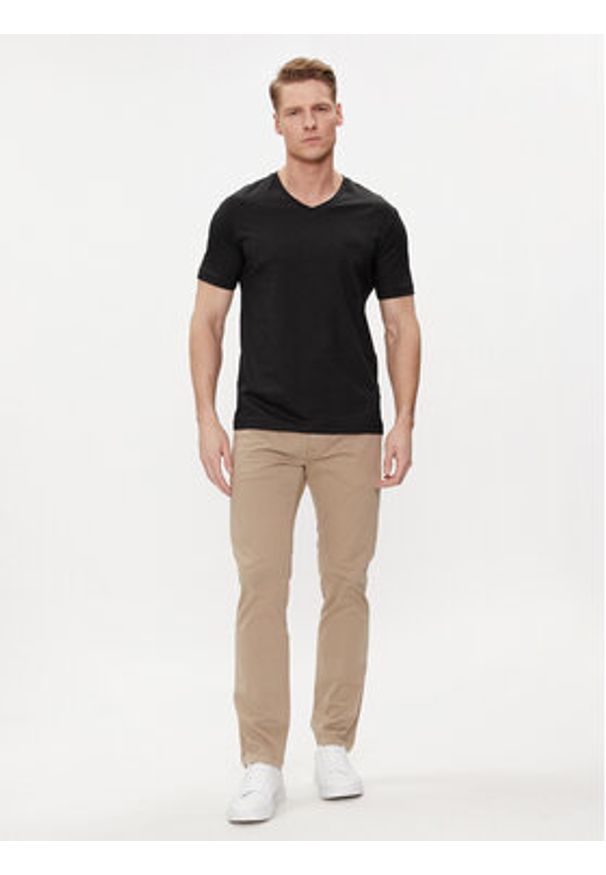 Calvin Klein T-Shirt Smooth K10K112507 Czarny Regular Fit. Kolor: czarny. Materiał: bawełna