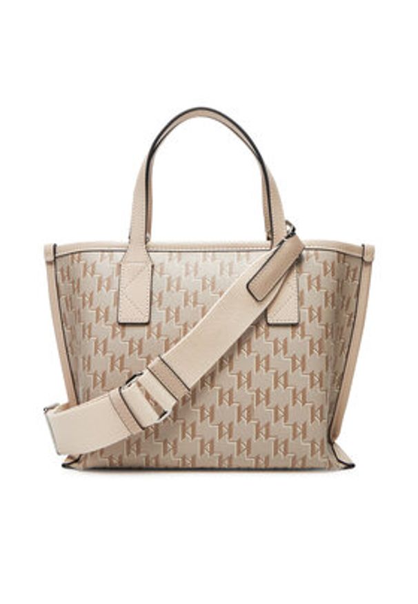 Karl Lagerfeld - KARL LAGERFELD Torebka A1W30184 Beżowy. Kolor: beżowy. Materiał: skórzane