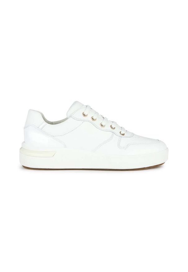 Geox sneakersy skórzane D DALYLA A kolor biały D35QFA 08502 C1000. Nosek buta: okrągły. Zapięcie: sznurówki. Kolor: biały. Materiał: skóra