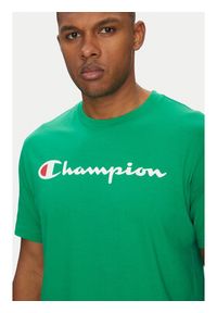 Champion T-Shirt 220256 Zielony Regular Fit. Kolor: zielony. Materiał: bawełna