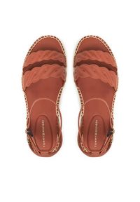 TOMMY HILFIGER - Tommy Hilfiger Espadryle FW0FW08496 Brązowy. Kolor: brązowy. Materiał: skóra #4