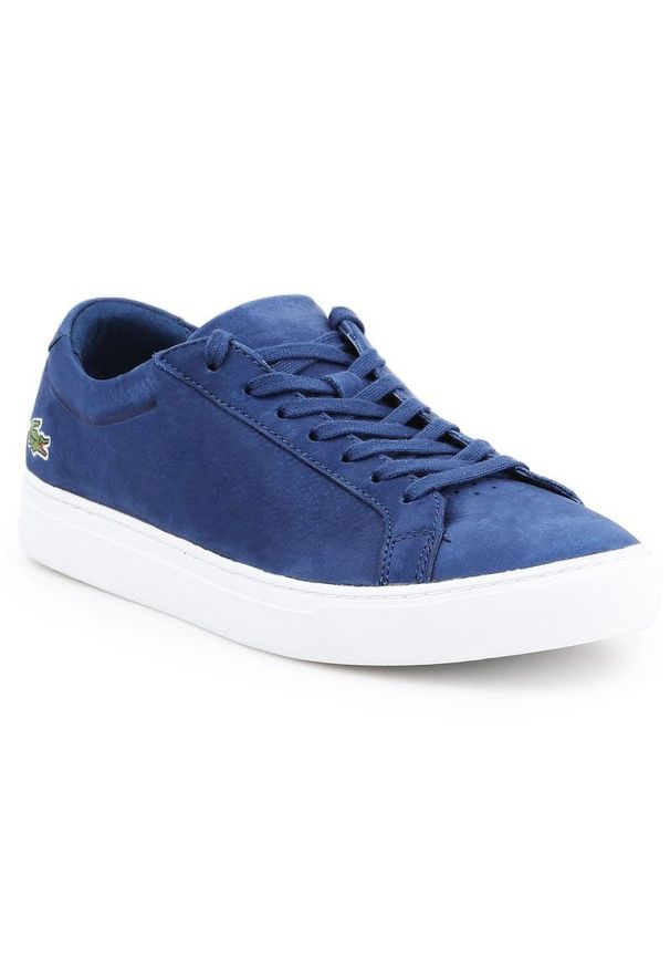 Buty lifestylowe Lacoste M 7-31CAM0138120 białe granatowe. Okazja: na co dzień. Zapięcie: sznurówki. Kolor: wielokolorowy, niebieski, biały. Materiał: materiał, nubuk, skóra, syntetyk. Szerokość cholewki: normalna. Styl: casual