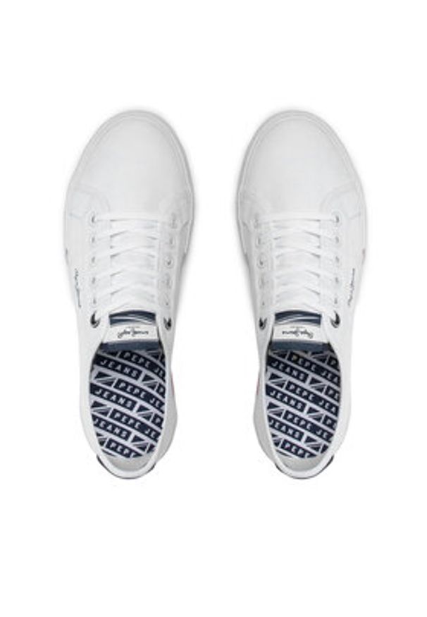 Pepe Jeans Tenisówki Brady Basic PMS30816 Biały. Kolor: biały. Materiał: materiał