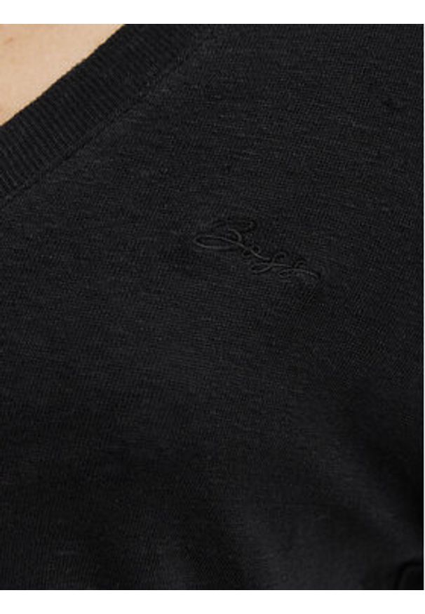 BOSS T-Shirt C_Ela_1 50538645 Czarny Oversize. Kolor: czarny. Materiał: len