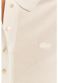 Lacoste Sukienka EF5473 kolor biały mini prosta EF5473-001. Kolor: biały. Materiał: materiał, dzianina. Długość rękawa: krótki rękaw. Wzór: gładki. Typ sukienki: proste. Długość: mini #3