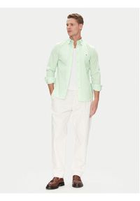 TOMMY HILFIGER - Tommy Hilfiger Koszula MW0MW37550 Zielony Regular Fit. Kolor: zielony. Materiał: bawełna #3