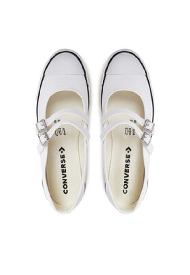 Converse Baleriny Chuck Taylor All Star Dainty Mary Jane A11552C Biały. Kolor: biały. Materiał: materiał