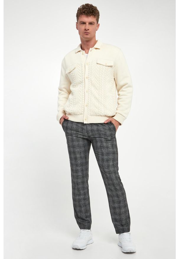 Spodnie męskie w kratkę Sake JOOP!. Wzór: kratka
