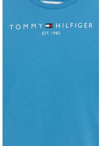 TOMMY HILFIGER - Tommy Hilfiger t-shirt bawełniany dziecięcy. Okazja: na co dzień. Kolor: niebieski. Materiał: bawełna. Długość rękawa: krótki rękaw. Długość: krótkie. Wzór: nadruk. Styl: casual #3