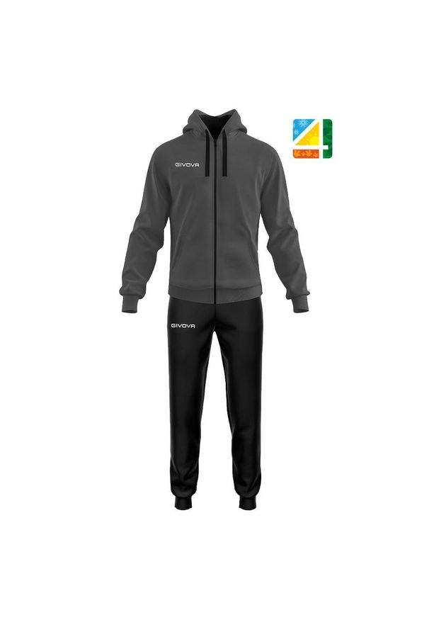Givova Tuta King 4 Seasons - Dres S. Kolor: czarny, szary, wielokolorowy. Materiał: dresówka